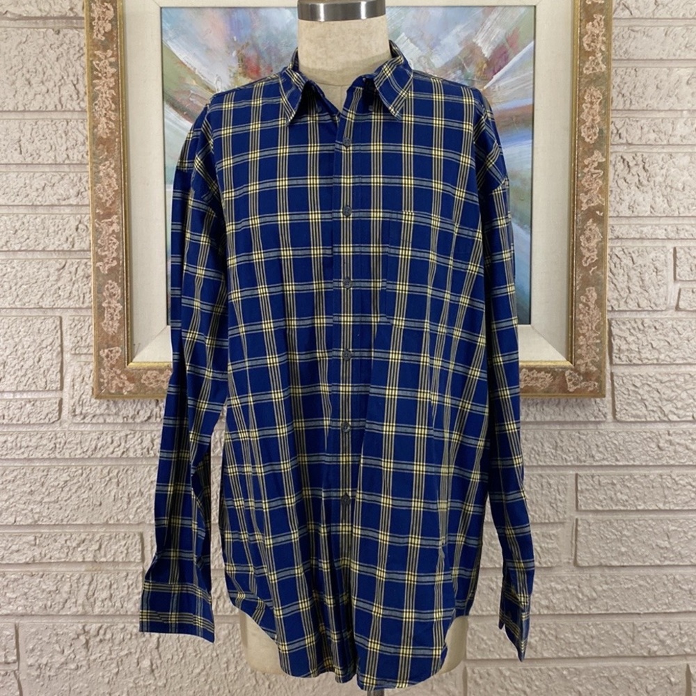 Chaps Ralph Lauren Long Sleeve Button Front Plaid Shirt